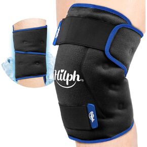 Hilph XL Ice Pack Wrap Around Entire Knee After Replacement Surgery, Reusable Gel Large Ice Pack for Knee Injuries,Swelling,Pain Relief, Hot Cold Therapy for Arthritis, Meniscus Tear and ACL (Blue)