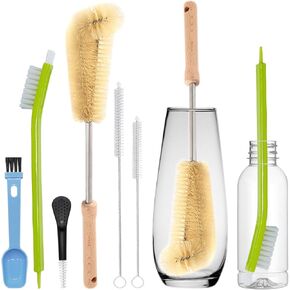 6 Bottle Cleaner Brush, Bottle Cleaner Brush Set, Water Bottle Brush, Straw Brush, Nipple/Lid for Tumblers, Drinking Glass, Baby Bottles, Cup