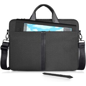 Portable Drawing Tablet Sleeve Case for Huion Kamvas Pro 16, Wacom Cintiq 16/ Intuos Pro PTH860 Shoulder Protective Bag, Black