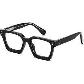 FEISEDY Blue Light Blocking Glasses Women Men Chunky Square Computer Glasses B0101