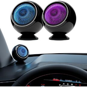 2.5-inch 140 Watt Tweeters, with Crossovers & RGB Light, Neodymium Aluminum Dome Surface Fully Modular Mount Car Speaker (Pair)