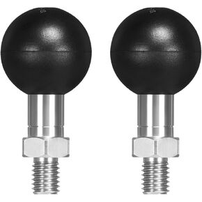 FANAUE 2 Pack Ball Mount with M8 x 1.25 Metric Thread Compatible with Ram Ball Mount B Size RAM Double Socket Arms and Device Holders (M8)