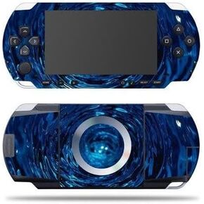 Mightyskins Protective Vinyl Skin Decal Cover Sticker Compatible with Sony PSP - Blue Vortex