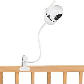 Baby Monitor Clip Mount Compatible with HelloBaby HB65/HB40/HB6550/HB66/HB6339/HB6550 Pro, ANMEATE SM935E, Flexible Baby Camera Holder Crib Mount for Hellobaby Monitor