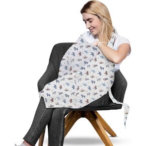 Childlike Behavior Baby Nursing Cover & Nursing Poncho - White Breast Feeding Cover - Breathable Nursing Cover for Breastfeeding - Nursing Cover - Privacy Breastfeeding Cover for Baby