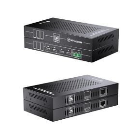 AV Access HDMI USB KVM Extender, 50m/164ft 4K 60Hz Over Cat5e/6/6a/7, Support 2K@144Hz, 1080P@240Hz, 4 Ports USB2.0, HDCP2.2, No USB&Video Signal Loss and Latency, POC, Independent EDID Management