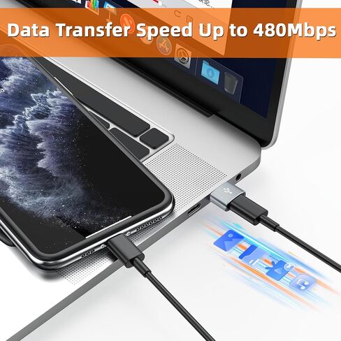 محول USB C أنثى إلى USB ذكر 5 حزم من النوع C إلى USB A محول للشحن/البيانات متوافق مع iPhone 15 Plus/Pro Max، iPad Pro/Air 4/Mini 6، Samsung Galaxy S24/S23/S22/S21، المزيد ( رمادي) in Kuwait