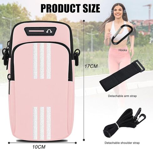 Phone Holder for Running Armband,2 Pack Cell Phone Purse Small Crossbody Bags for Women Men Kids,iPhone 15 14 13 12 11 Pro Max Xs Xr X 8 7 Plus Galaxy Ultra Note Arm Band Sleeve Carrier Pouch in Kuwait