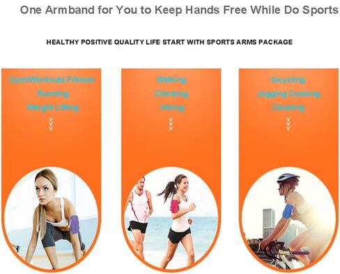GLBSUNION Multifunctional Outdoor Sport Armband Sweatproof Running Armbag Casual Arm Package Bag Gym Fitness Cell Phone Pocket Key Holder for iPhone 14 13 12 11 Max XR SE Pro Plus Galaxy Note S22 S21 in Saudi Arabia