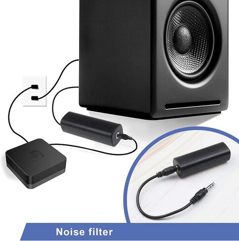 SING F LTD Ground Loop Noise Isolator for Car Audio/Home Stereo System Eliminate The Buzzing Noise Completely with 3.5mm Audio Cable Black in Saudi Arabia