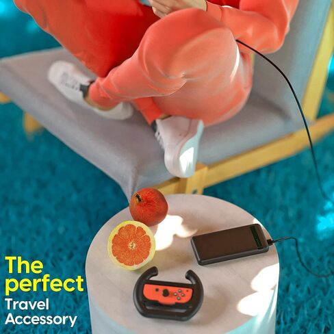 TALK WORKS باور بانك نينتندو سويتش بقدرة 20,000 مللي أمبير في الساعة - حزمة بطارية شاحن محمولة مع منافذ USB ومؤشر بطارية LED - مصدر بطارية خارجي صغير الحجم وسهل الحمل مع كابل USB-C بطول 3 أقدام in Kuwait