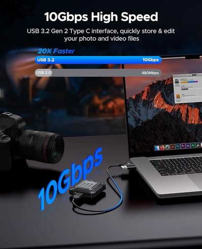 حاوية ORICO معدنية كاملة M.2 NVMe 2230 SSD، USB C 3.2 Gen2 Type-C 10 جيجابت في الثانية إلى NVMe PCIe، متوافق مع هاتف 15 Pro/Pro Max 4K ProRes Recording - AXM2 in Saudi Arabia