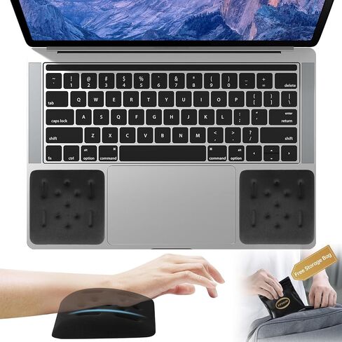 Upgraded Keyboard Wrist Rest for Laptop, Ergonomic Laptop Wrist Support for Keyboard, Memory Foam Laptop Wrist Pads for Computer Keyboard, Wrist Protector Cushion for Typing (Black) in Saudi Arabia