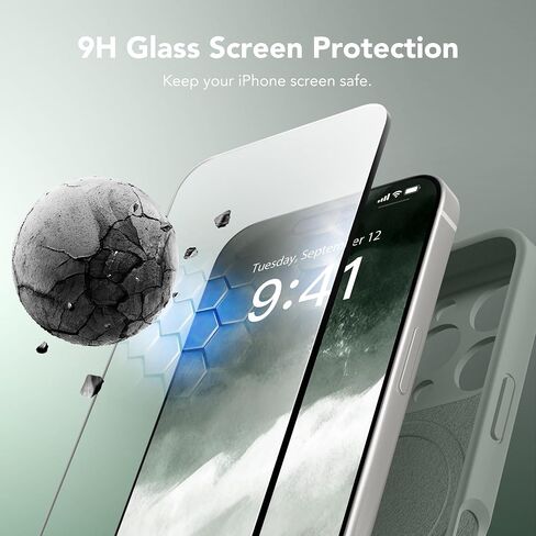 Magnetic for iPhone 16 Pro Max Case, Compatible with MagSafe, [Full Camera Protection][2 Screen Protectors] Silicone Shockproof Protective Phone Case for iPhone 16 Pro Max 6.9", Calke Green in Saudi Arabia