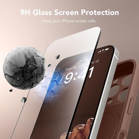 Magnetic for iPhone 16 Pro Max Case, Compatible with MagSafe, [Full Camera Protection][2 Screen Protectors] Silicone Shockproof Protective Phone Case for iPhone 16 Pro Max 6.9", Calke Green in Kuwait