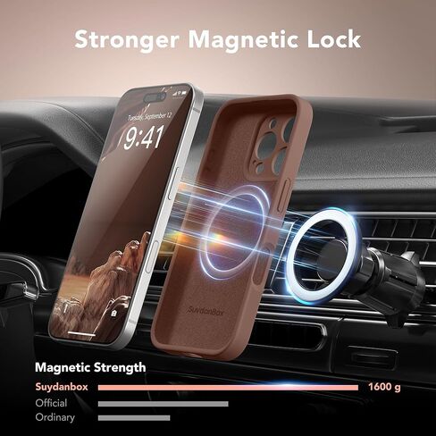 Magnetic for iPhone 16 Pro Max Case, Compatible with MagSafe, [Full Camera Protection][2 Screen Protectors] Silicone Shockproof Protective Phone Case for iPhone 16 Pro Max 6.9", Calke Green in Kuwait