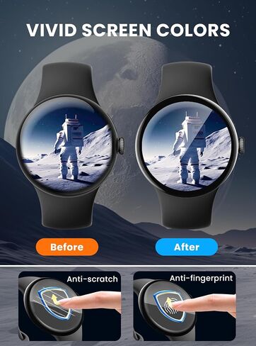 for Google-Pixel Watch-3 Screen-Protector 45mm - Curved Edge PMMA 3D Film for (2024) Pixel Watch 3 45mm Film Full Cover, HD Clear, Anti-Scratch, Ultra-Thin Screen Protector in Saudi Arabia