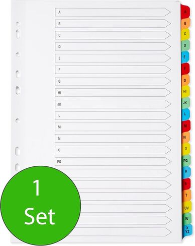 [3 Pack] A-Z Binder Dividers with Tabs A4 | Alphabet DIviders for 3 Ring Binder | Perfect for Organizing Pages in 3 Ring Binder Dividers with tabs, Each Set Includes Tab Dividers | The Paper Shop in Kuwait
