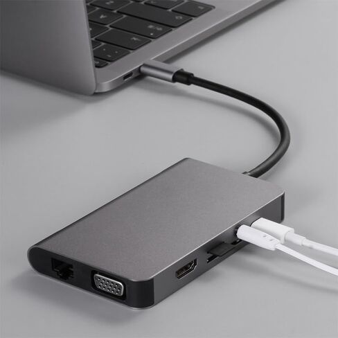 USB C Hub Docking Station HDMI Adapter,8 in 1 USB C Hub Multiport Adapter,with HDMI,PD,2 USB,USB-C Data Port,SD/TF,Ethernet Compatible Multi-Adapter Converter for Various Types of Notebook Computers in Saudi Arabia