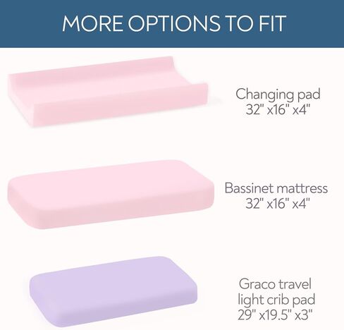 Changing Pad Cover Fitted for Boys Girls, 4 Pack Baby Changing Table Cover Sheets Neutral, Soft Breathable for 32"x16" Diaper Change Table Pad, Bassinet Sheets in Saudi Arabia