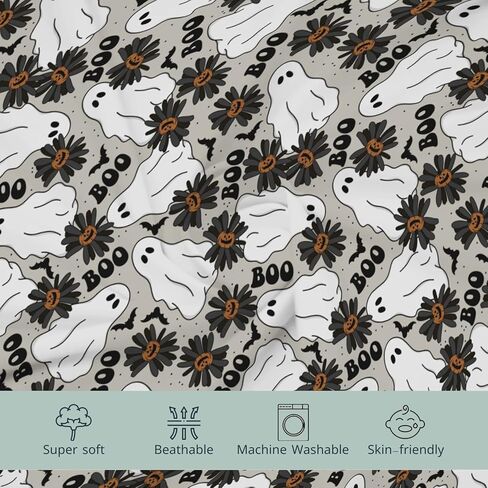 HawSkgFub غطاء وسادة تغيير حفاضات الهالوين المخيف جاك أو اليقطين لطفلة صبي، أسود بو ديزي زهرة الخفافيش ملاءة طاولة تغيير الحفاضات، ناعمة قابلة للتمدد وآمنة وملائمة لتغيير الحفاضات مقاس 32/34 × 16 in Kuwait