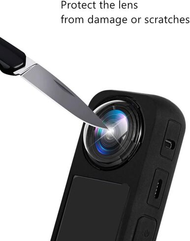 واقي عدسة لجهاز Insta360 X3، غطاء عدسة واقٍ للكمبيوتر الشخصي، حافظة حماية عدسة مزدوجة لاصقة، ملحقات كاميرا الحركة، شفاف شفاف، قطعتان من واقيات العدسات in Kuwait