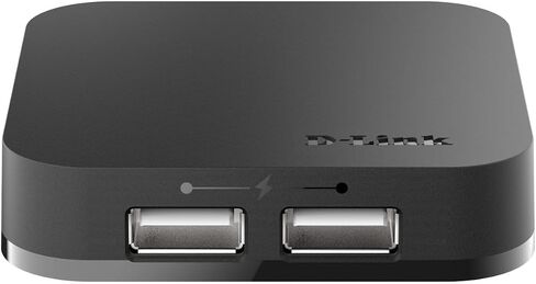 موزع دي لينك 4 منافذ USB 2.0 يتضمن 4 منافذ شحن سريعة، ومنفذ USB 2.0 صغير ومحول طاقة 5 فولت/2.5 أمبير (DUB-H4) in Saudi Arabia