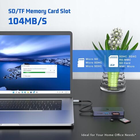 7 في 1 USB C Hub USB C محطة إرساء متعددة المنافذ USB C محول HDMI، 100W PD، 3 USB A 3.0، SD/TF Dock لأجهزة الكمبيوتر المحمول من النوع C in Kuwait