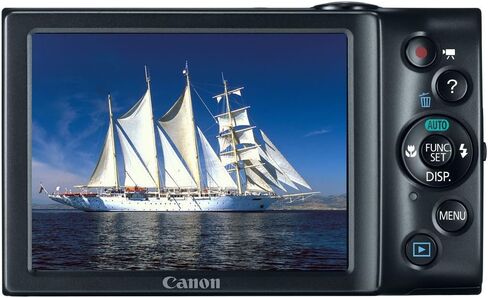 كاميرا Canon PowerShot A3400 IS 16.0 ميجابكسل رقمية مع تكبير بصري 5x وعدسة واسعة الزاوية 28 مم مع تسجيل فيديو عالي الدقة 720 بكسل ولوحة لمس LCD 3.0 بوصة (أسود) (متجدد) in Saudi Arabia