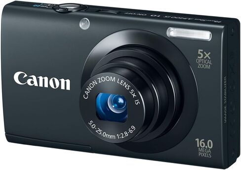 كاميرا Canon PowerShot A3400 IS 16.0 ميجابكسل رقمية مع تكبير بصري 5x وعدسة واسعة الزاوية 28 مم مع تسجيل فيديو عالي الدقة 720 بكسل ولوحة لمس LCD 3.0 بوصة (أسود) (متجدد) in Saudi Arabia