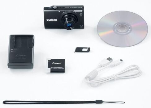 كاميرا Canon PowerShot A3400 IS 16.0 ميجابكسل رقمية مع تكبير بصري 5x وعدسة واسعة الزاوية 28 مم مع تسجيل فيديو عالي الدقة 720 بكسل ولوحة لمس LCD 3.0 بوصة (أسود) (متجدد) in Saudi Arabia