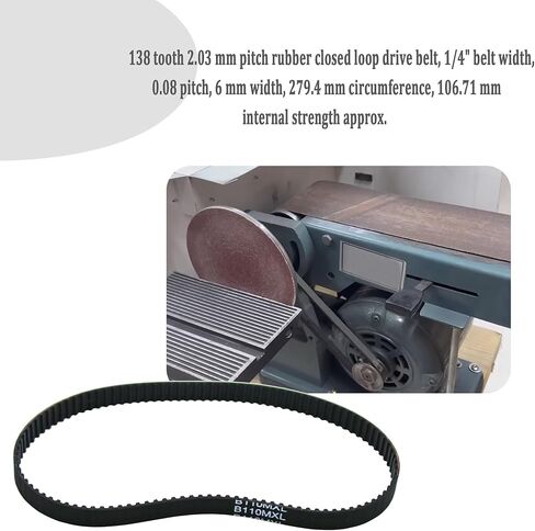 أحزمة محرك بديلة للمنشار الصغير - 110MXL-6 تناسب TruePower 919، منشار القطع المصغر Drill Master Mini Mitre (4 عبوات) in Kuwait