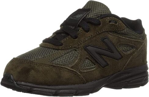 New Balance Kid's Made in US 990 V4 Sneaker, Olive/Black, 4 Infant in Saudi Arabia