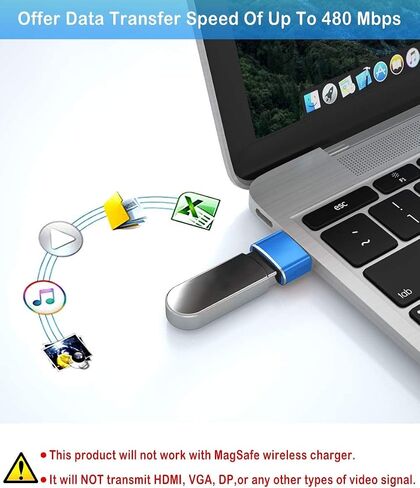 5 PackUSB C Female to Male Adapter,Type A Power Charger Cable… (Blue) in Saudi Arabia