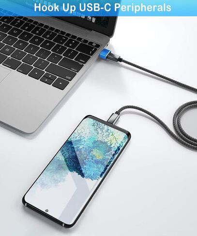 5 PackUSB C Female to Male Adapter,Type A Power Charger Cable… (Blue) in Saudi Arabia