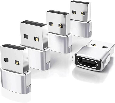 5 PackUSB C Female to Male Adapter,Type A Power Charger Cable… (Blue) in Saudi Arabia