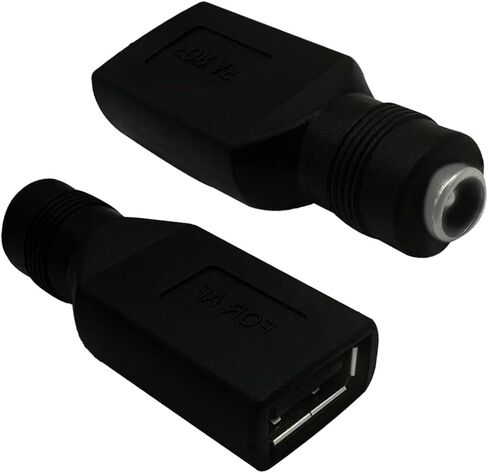 DC5.5x2.1mm، محول USB إلى DC، محول شحن الطاقة (USB Female إلى DC Female-5pcs) in Kuwait
