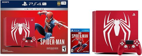 وحدة التحكم PlayStation 4 Pro سعة 1 تيرابايت ذات الإصدار المحدود - حزمة Marvels Spider-Man [توقفت] (تم تجديدها) in Saudi Arabia