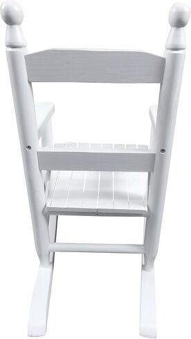 كرسي هزاز للأطفال، كرسي هزاز من الخشب الصلب المتين للأولاد والبنات، مثالي للاستخدام الداخلي والخارجي (أبيض) in Kuwait