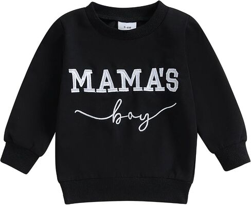 Toddler Baby Boy Sweatshirts Letter Embroidered Long Sleeve Baby Pullovers Tops Infant Fall Winter Casual Tops in Saudi Arabia