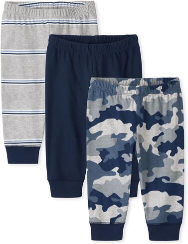 The Children's Place Baby Boys' 3 Pack Cotton Pants 3-Pack in Saudi Arabia