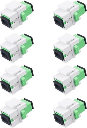 5 Pack SC/APC Fiber Optic Coupler Keystone Jack Modular for Patch Panels and Wall Plates Fiber Optic Cable Adapter SC Singlemode in Saudi Arabia