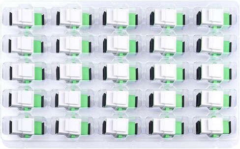5 Pack SC/APC Fiber Optic Coupler Keystone Jack Modular for Patch Panels and Wall Plates Fiber Optic Cable Adapter SC Singlemode in Saudi Arabia