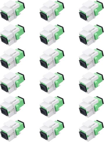 5 Pack SC/APC Fiber Optic Coupler Keystone Jack Modular for Patch Panels and Wall Plates Fiber Optic Cable Adapter SC Singlemode in Saudi Arabia