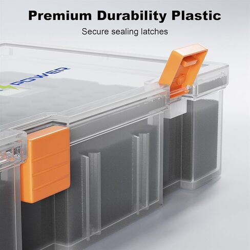 حافظة تخزين منظم البطاريات من بلينكس باور، صندوق البطارية يحمل 56 AA، 29 AAA والمزيد in Kuwait