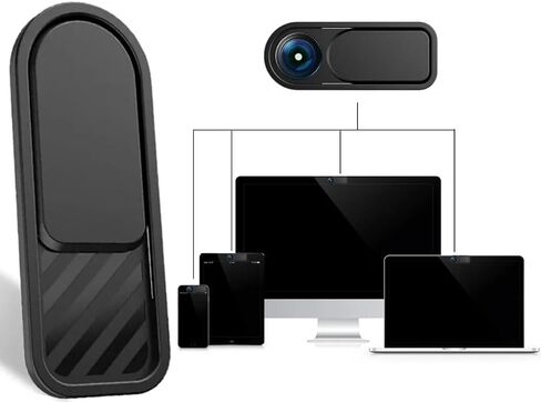 أغطية خصوصية الكاميرا مكونة من 10 قطع من omana، رفيعة للغاية، مانع للانزلاق للهاتف المحمول والكمبيوتر المحمول وكاميرا الويب والكمبيوتر المكتبي والكمبيوتر اللوحي والهواتف الذكية والأمان ومضاد للتجسس، أسود in Kuwait