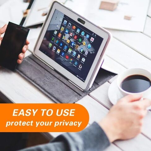 أغطية خصوصية الكاميرا مكونة من 10 قطع من omana، رفيعة للغاية، مانع للانزلاق للهاتف المحمول والكمبيوتر المحمول وكاميرا الويب والكمبيوتر المكتبي والكمبيوتر اللوحي والهواتف الذكية والأمان ومضاد للتجسس، أسود in Kuwait