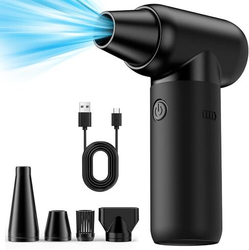 Compressed Air Duster-3 Gears 180000RPM Electric Air Duster for Deep Cleaning Keyboard&PC-Adjustable Rechargeable Cordless Jet Dry Blower Air Blower for Home and Car-Replaces Compressed Air Cans in Saudi Arabia