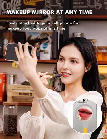 Magnetic Phone Selfie Mirror, iPhone 15 14 13 Pro Max Plus Mag Safe Cases,Selfie Monitor Screen Mirror,Convex Wide Angle Mirror for Vlogging/Video Recording in Kuwait