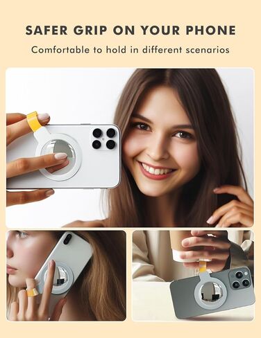 Magnetic Phone Selfie Mirror, iPhone 15 14 13 Pro Max Plus Mag Safe Cases,Selfie Monitor Screen Mirror,Convex Wide Angle Mirror for Vlogging/Video Recording in Kuwait